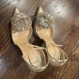 Authentic gold Louboutin heels